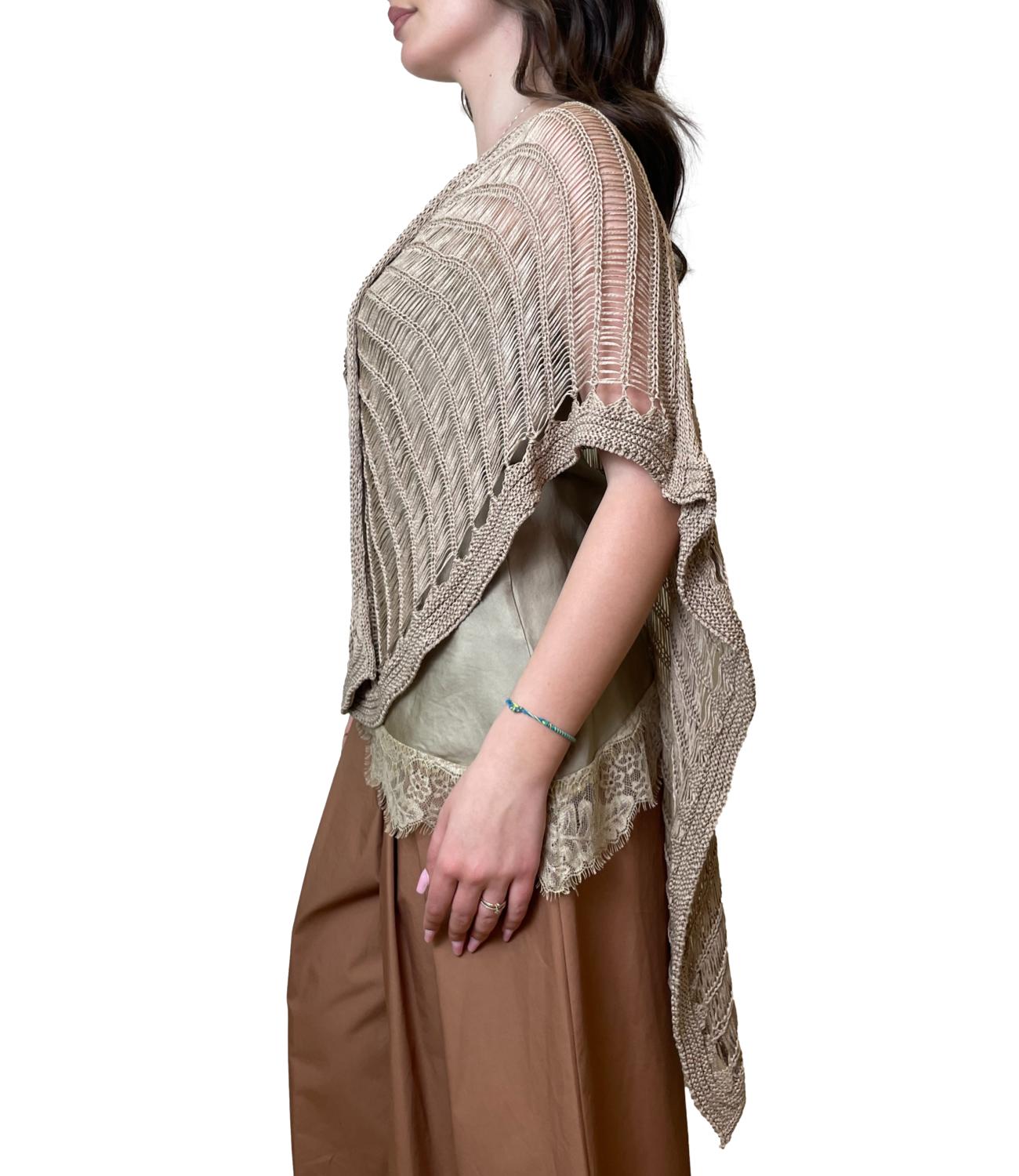 Studio It Poncho Beige Donna
