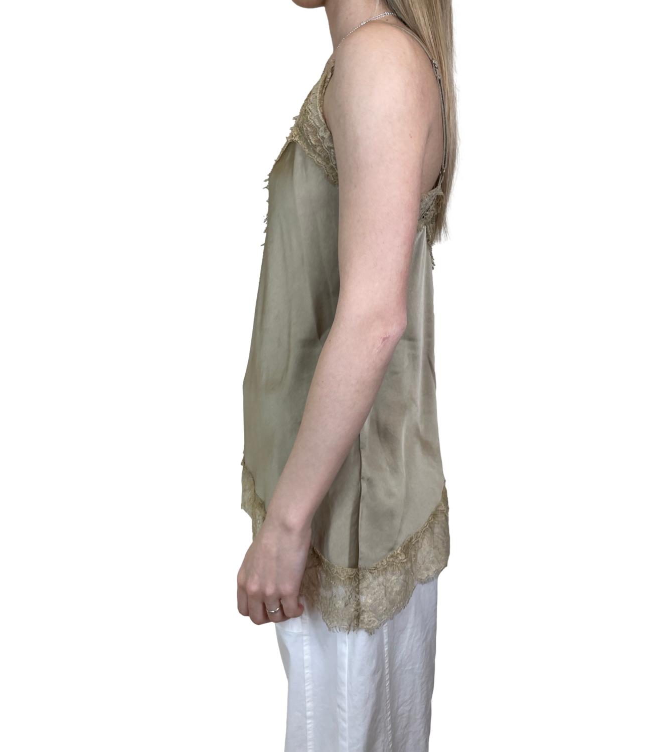 Studio It Canotta Pizzo Beige Donna