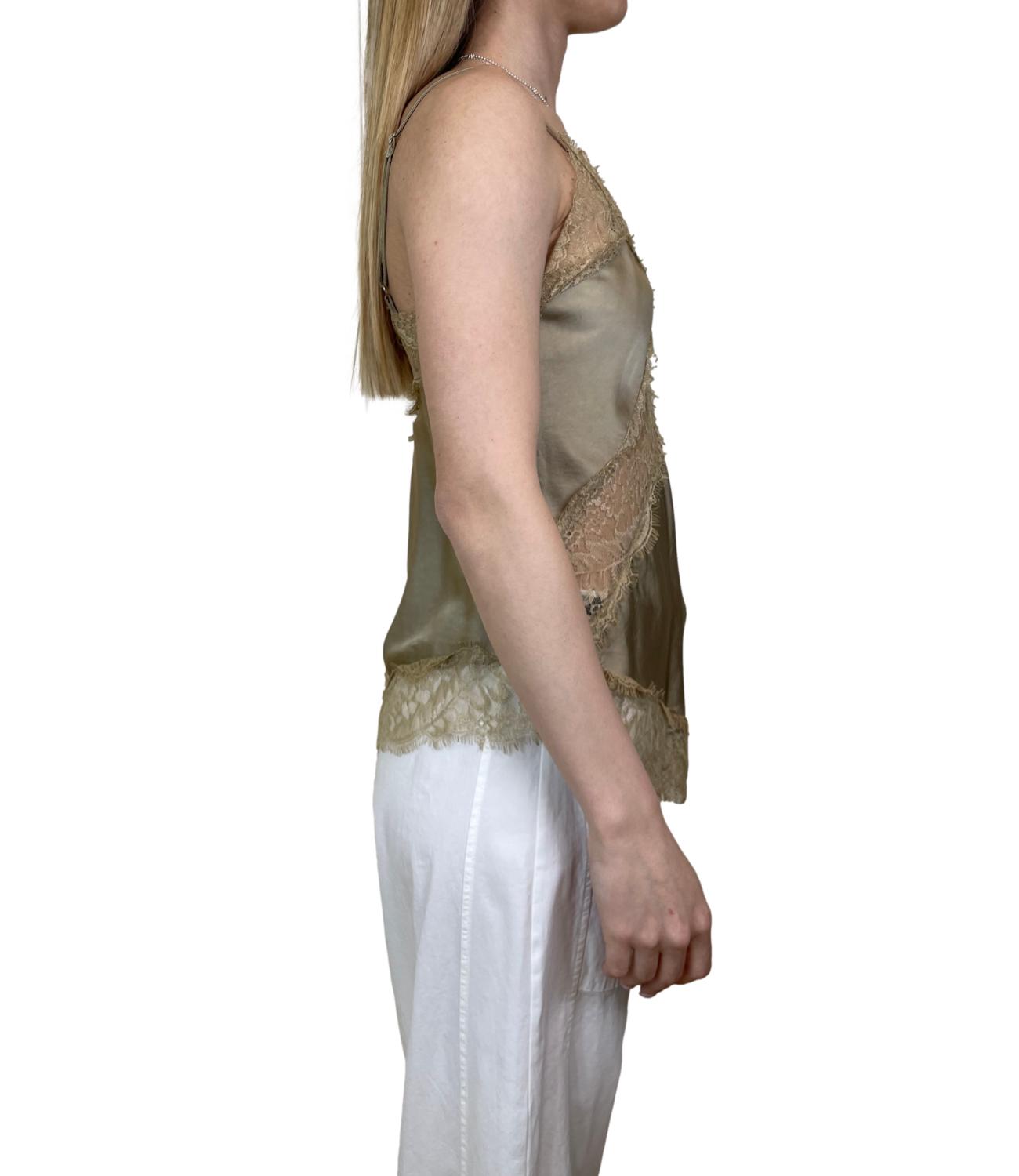 Studio It Canotta Pizzo Beige Donna
