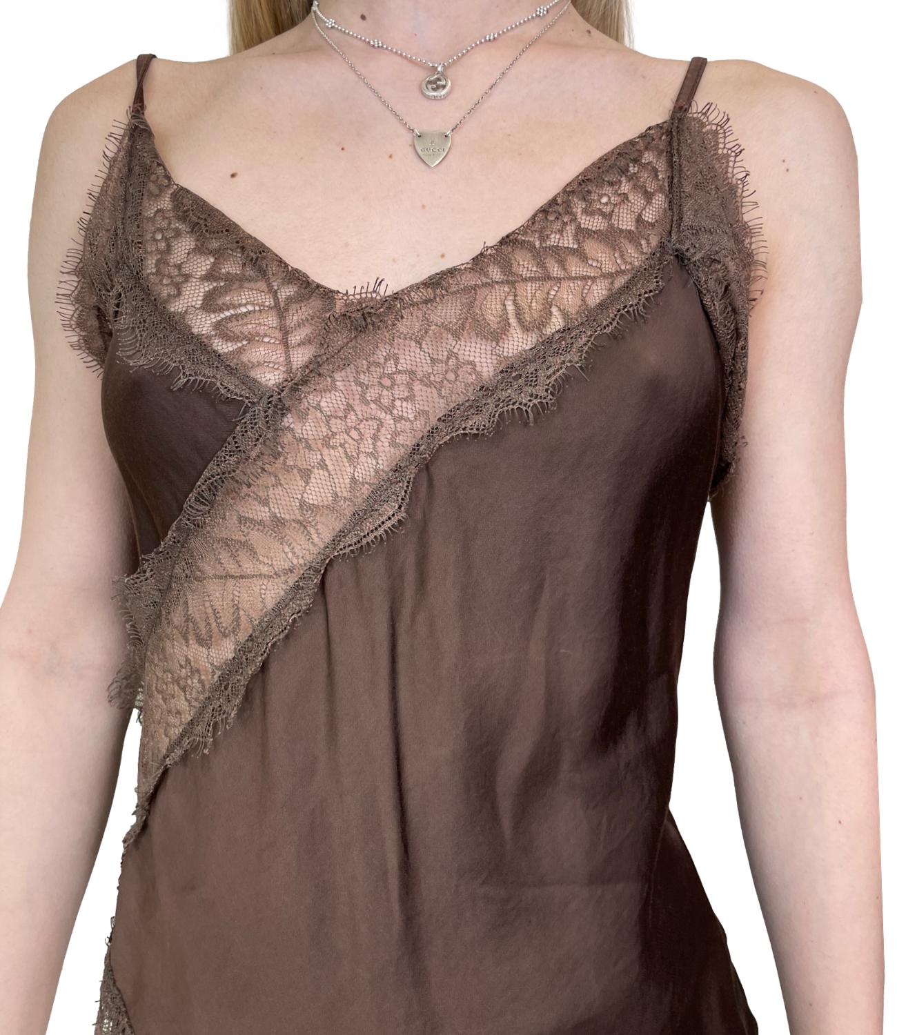 Studio It Canotta Pizzo Moro Donna
