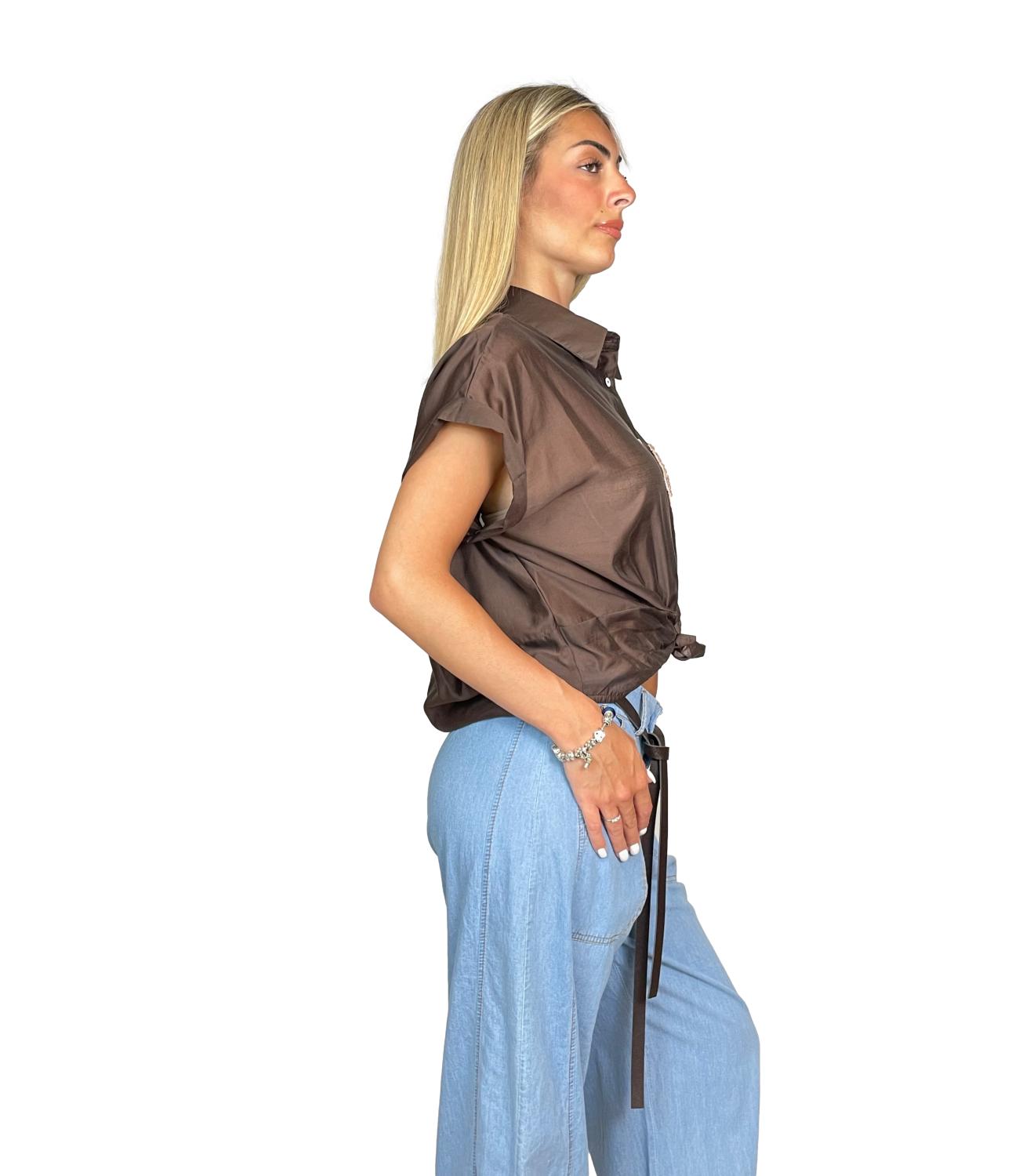 Susy Mix Camicia da Donna - Moro - 26321