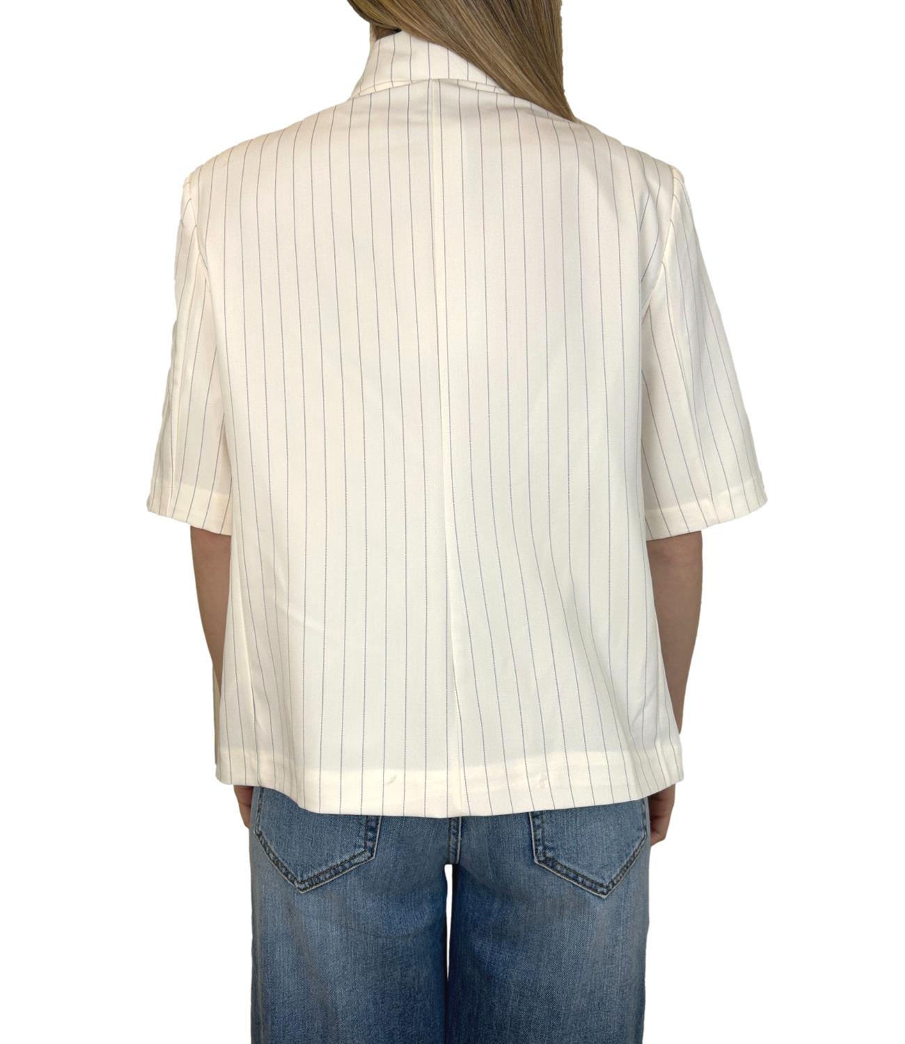 Susy Mix Giacca Bianco Gessato Donna