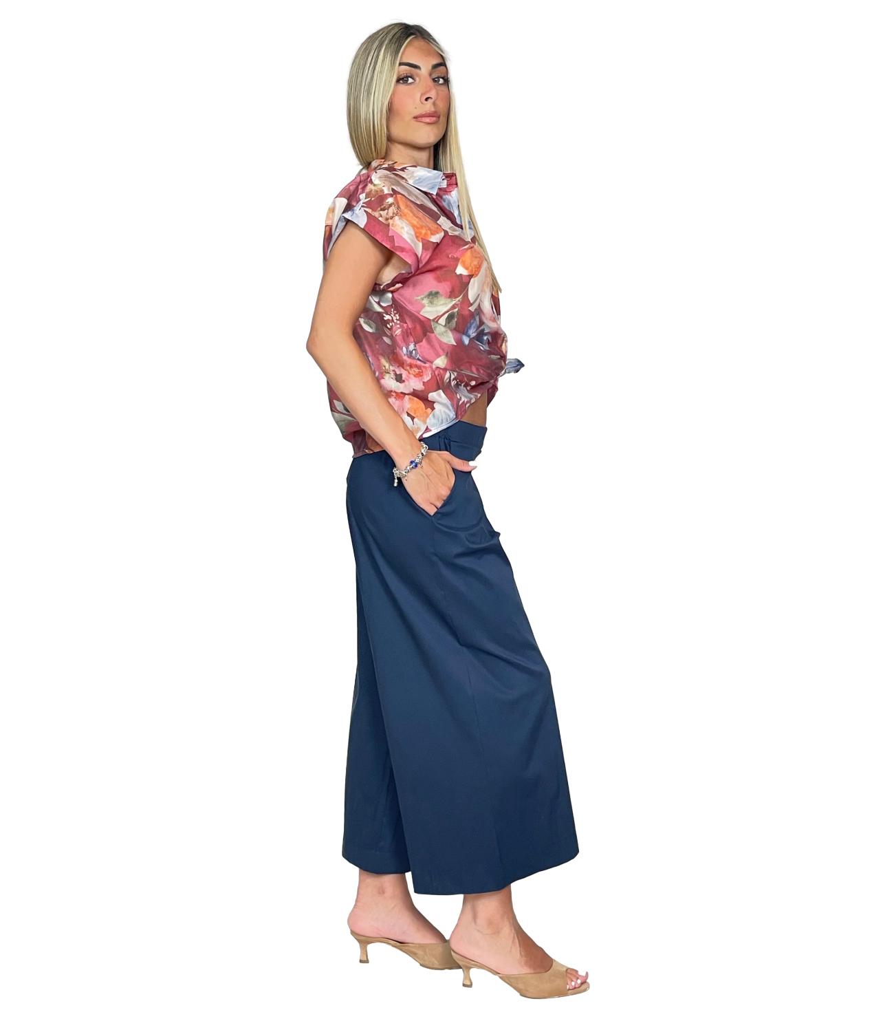 Susy Mix Pantalone da Donna - Blu Navy - B05195