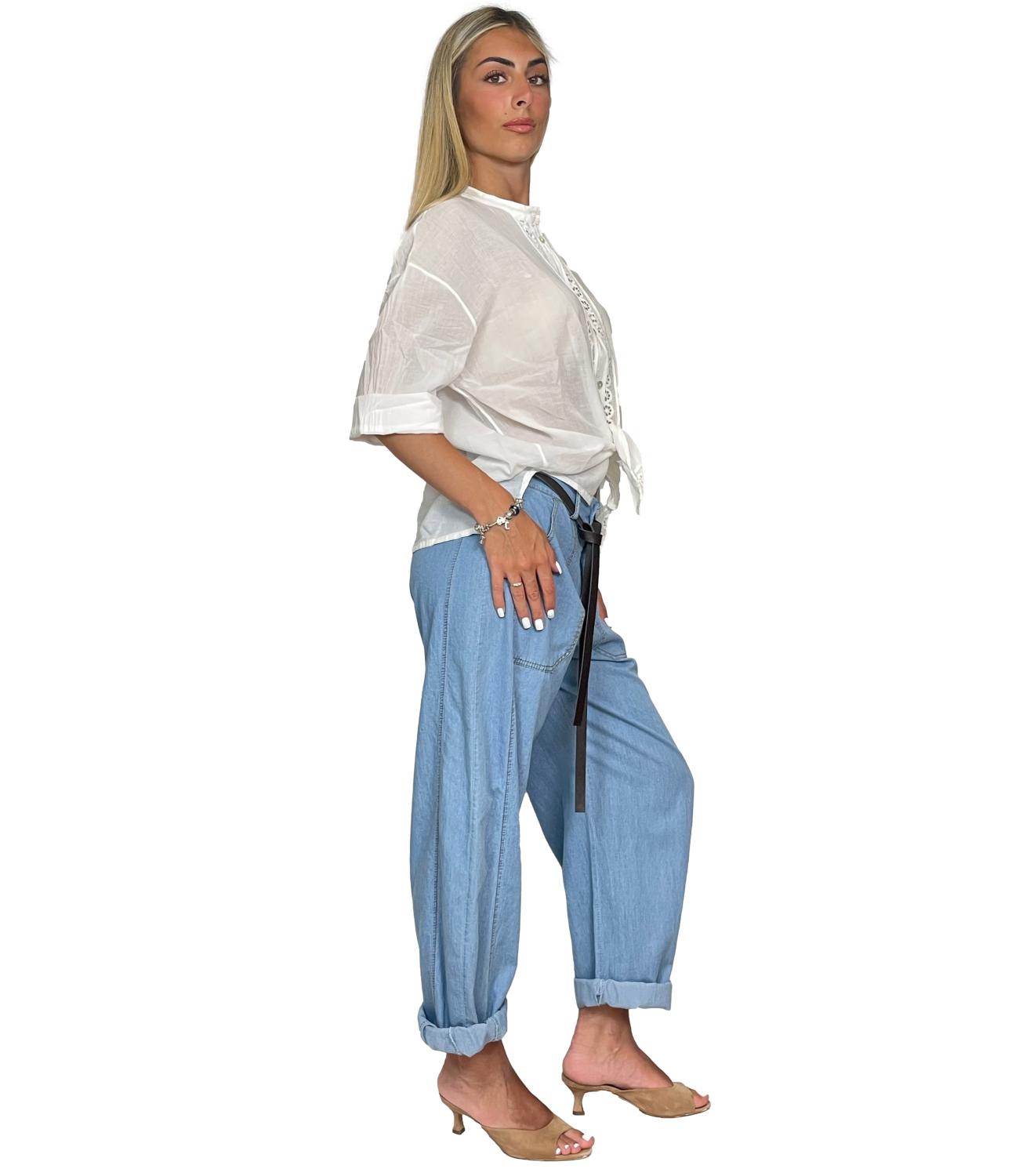 Susy Mix Camicia da Donna - Latte - G417cu