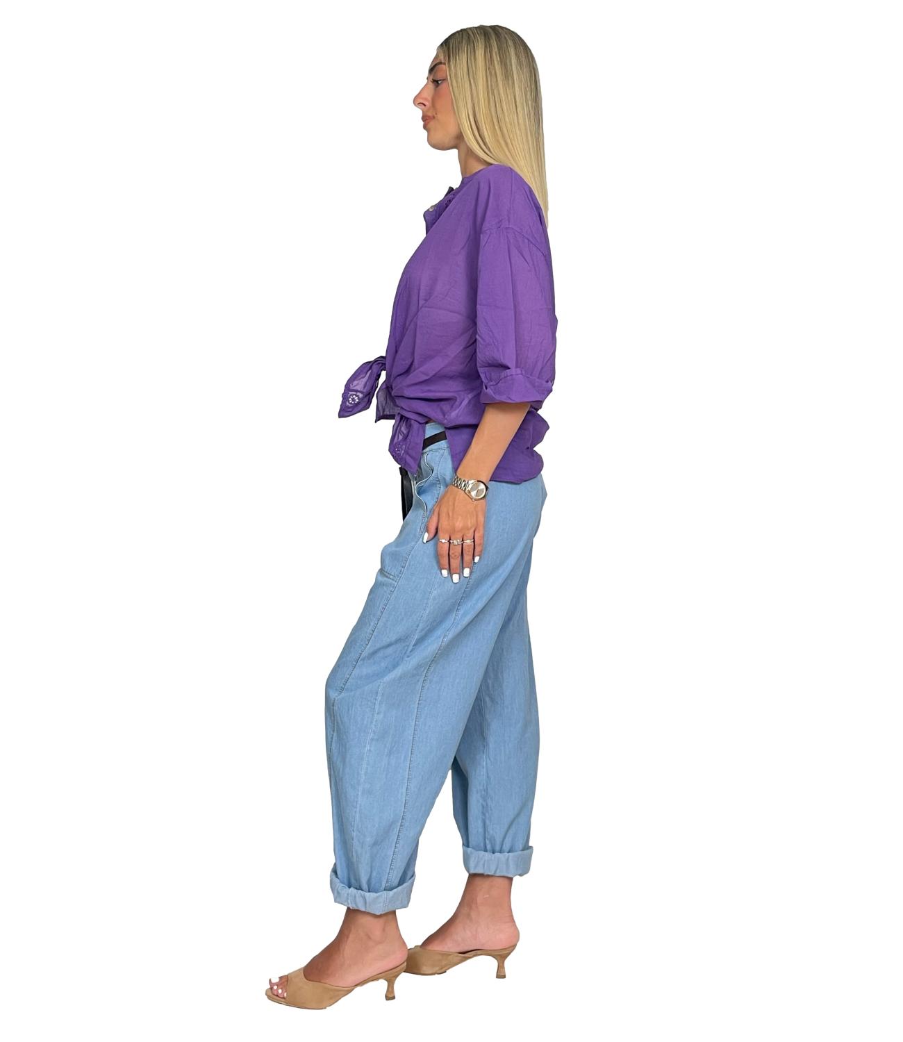 Susy Mix Camicia da Donna - Viola - G417cu