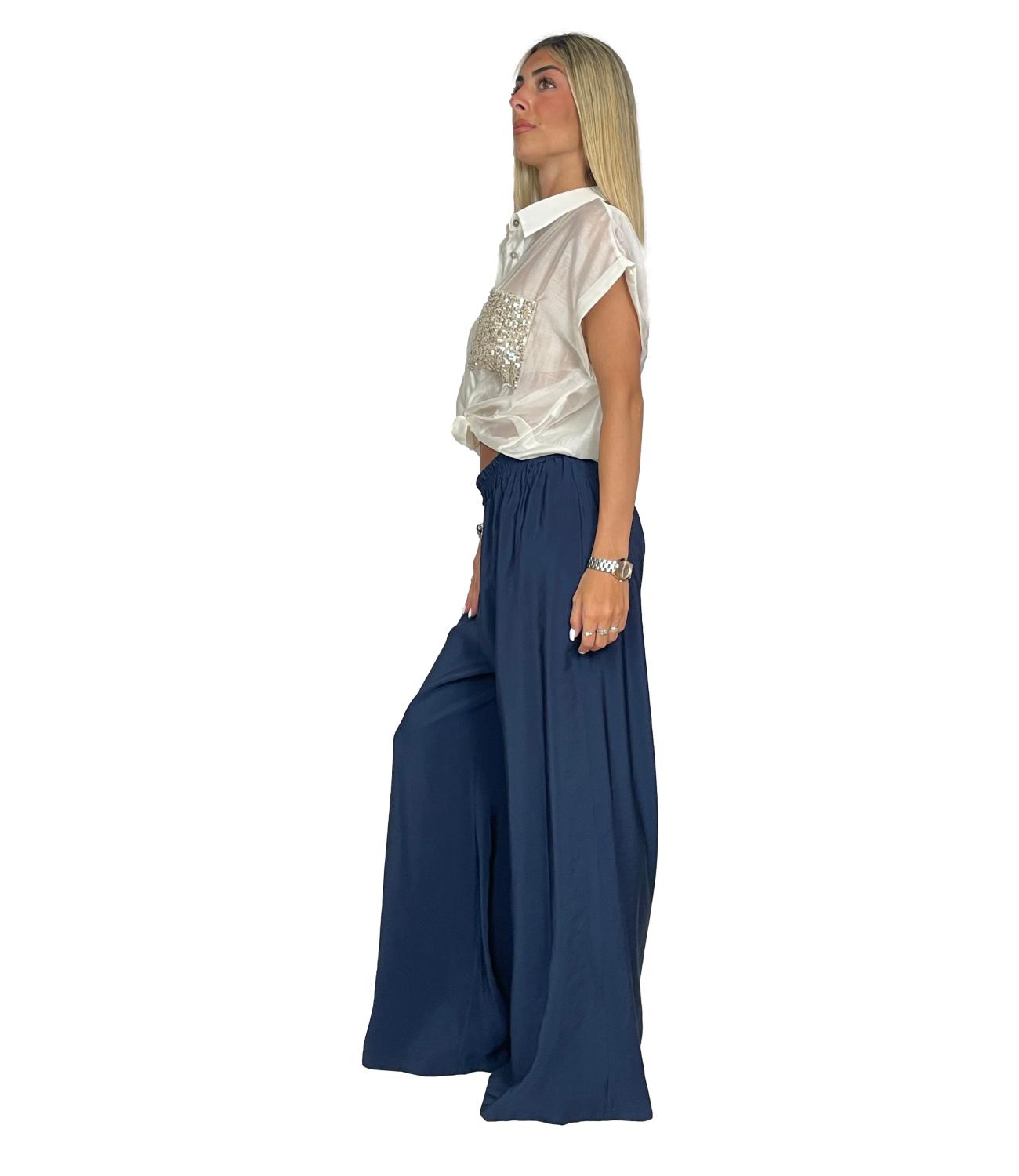 Susy Mix Pantalone da Donna - Blu - T2445c9