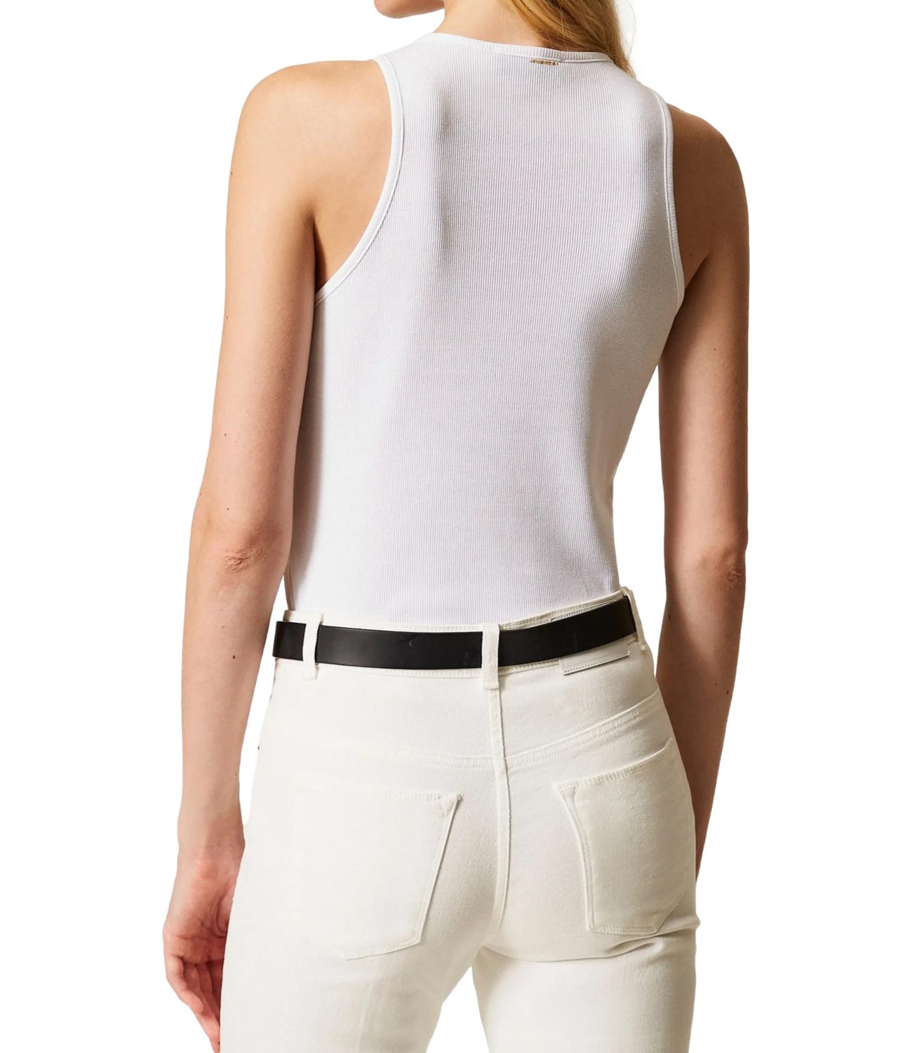 Twinset Canotta Bianco Ottico Donna