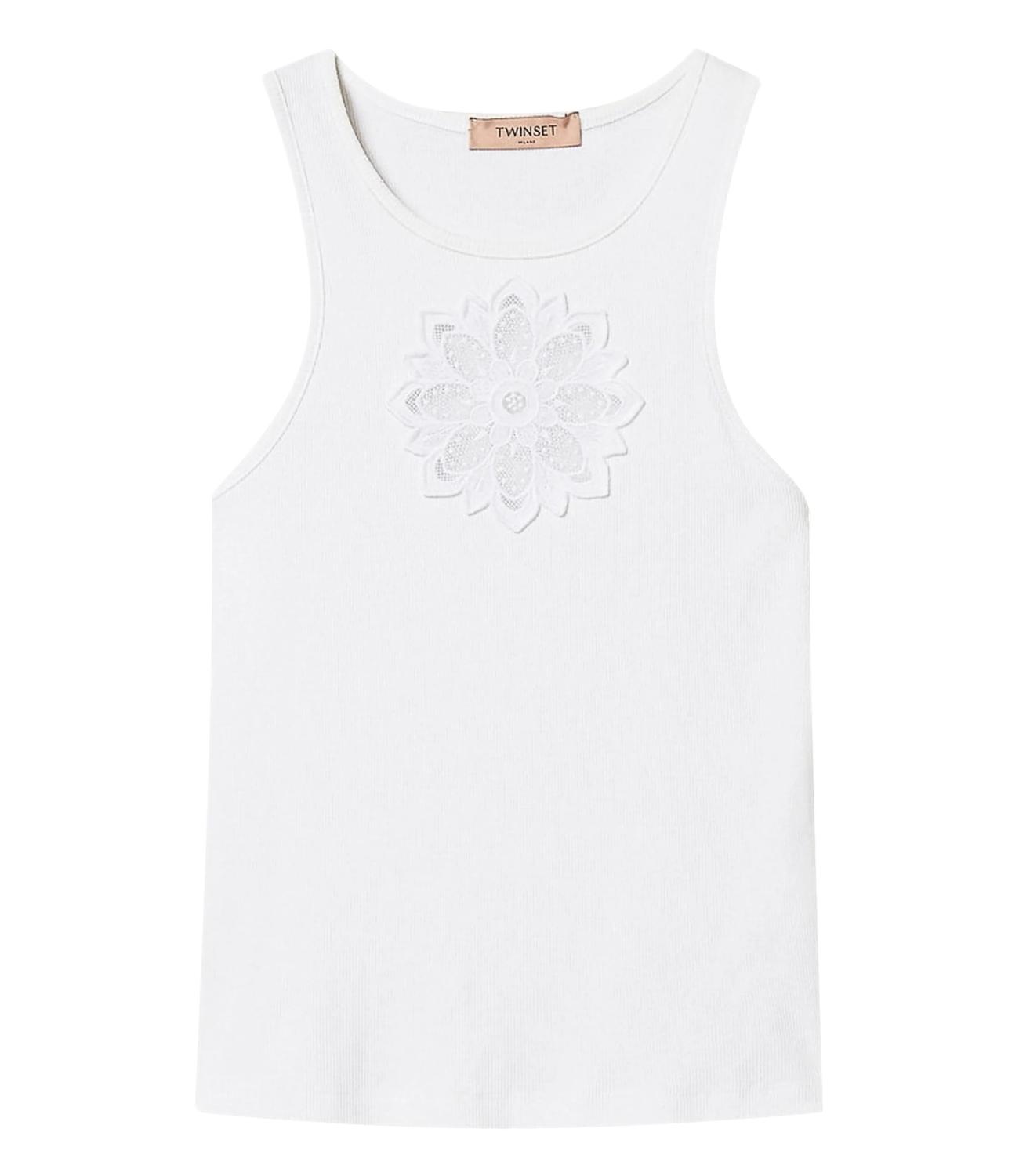 Twinset Canotta Bianco Ottico Donna