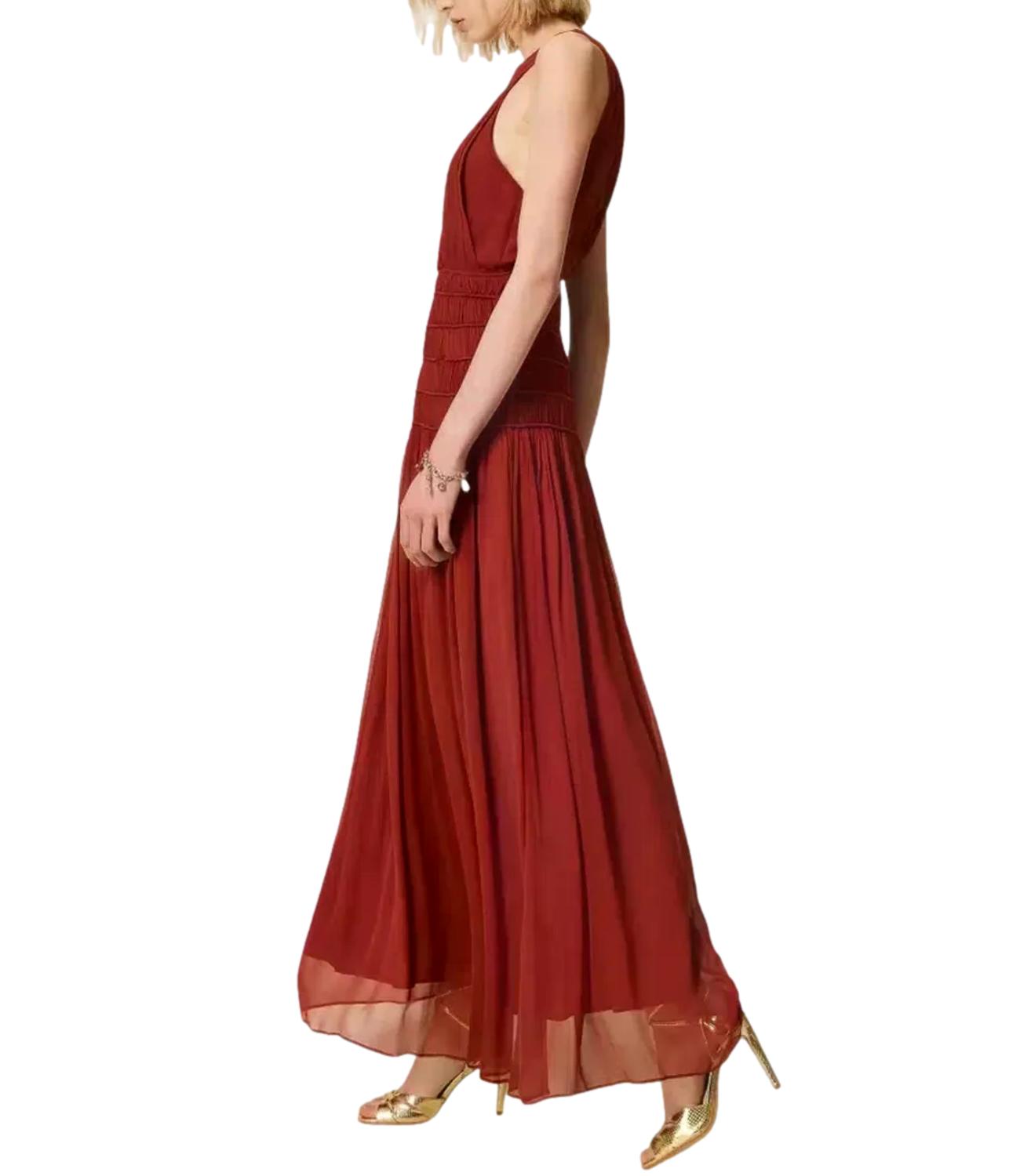 Twin Set Abito da Donna - Brown Henna - 261tt2041