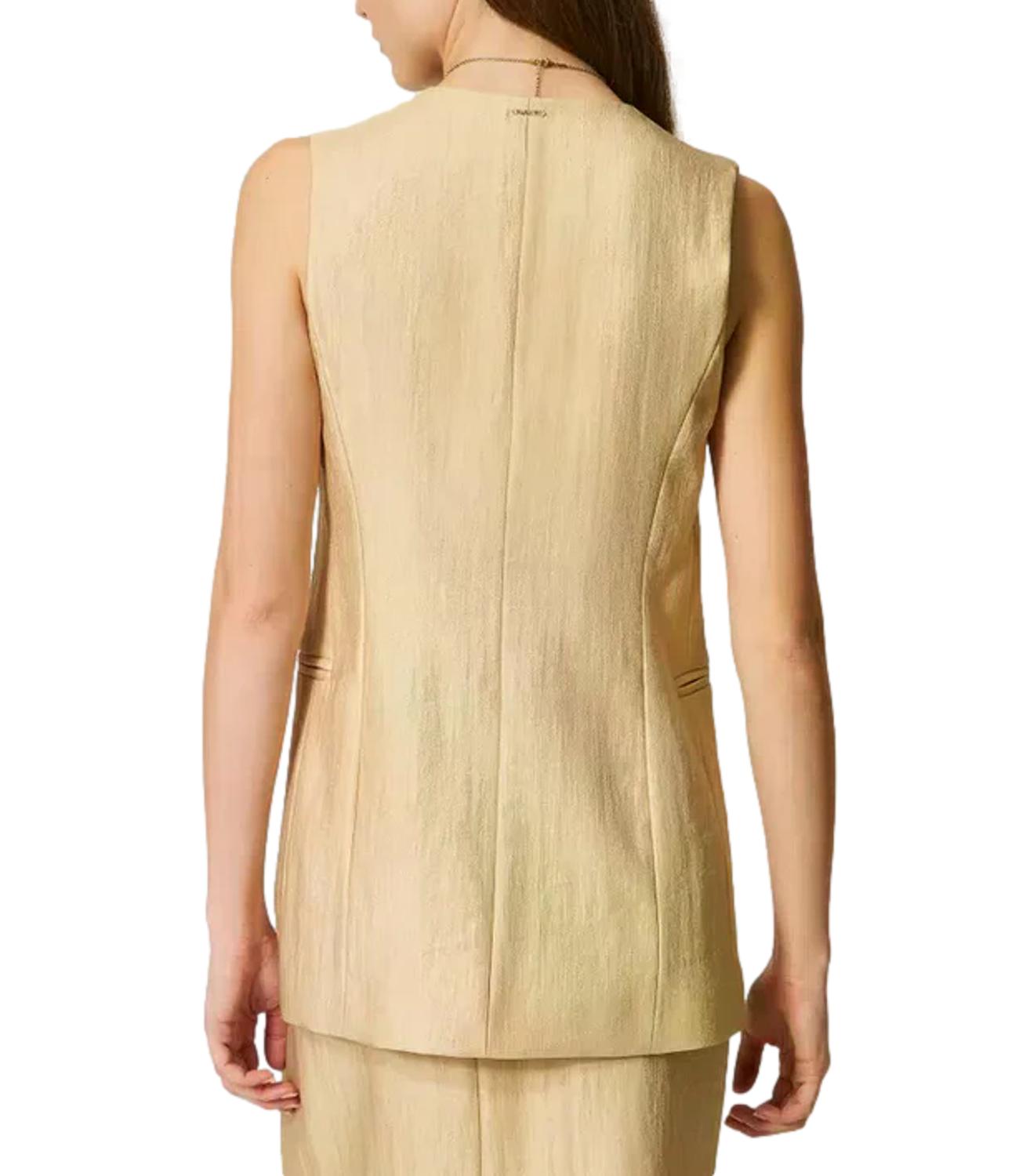 Twin Set Gilet da Donna - Golden Beige - 261tt2532