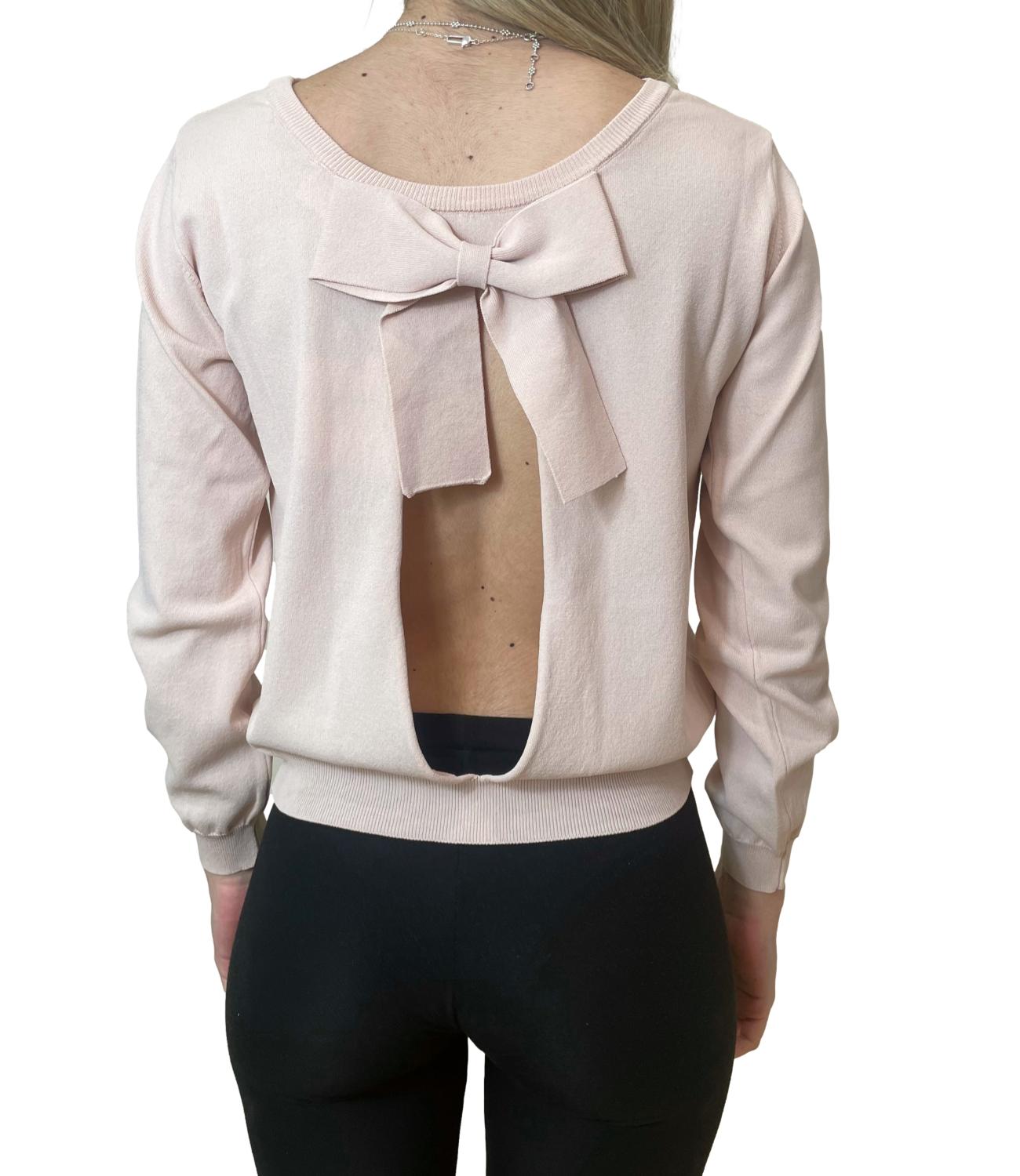 Vicolo Maglia Fiocco Rosa Donna