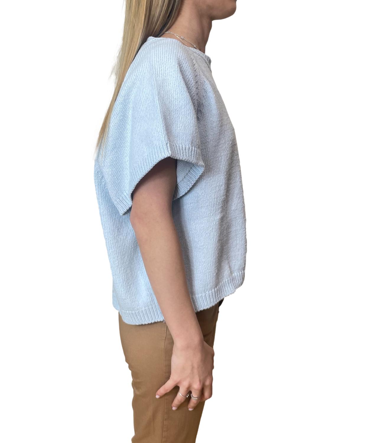 Vicolo Maglia Over Celeste Donna