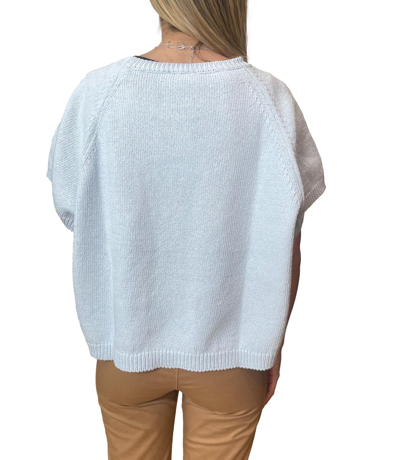 Vicolo Maglia Over Celeste Donna
