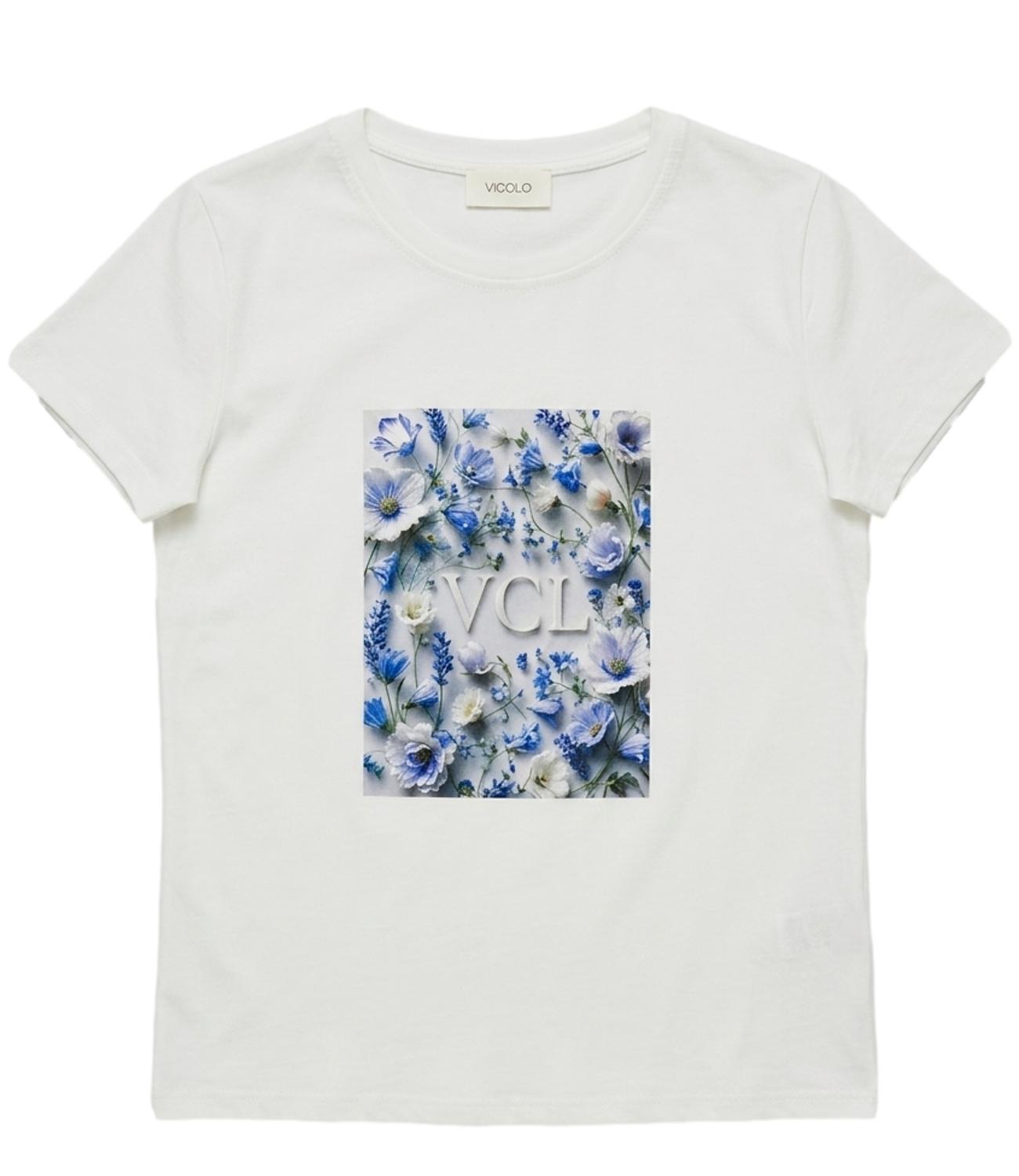 Vicolo T-Shirt da Donna - Bianco - Rab1009