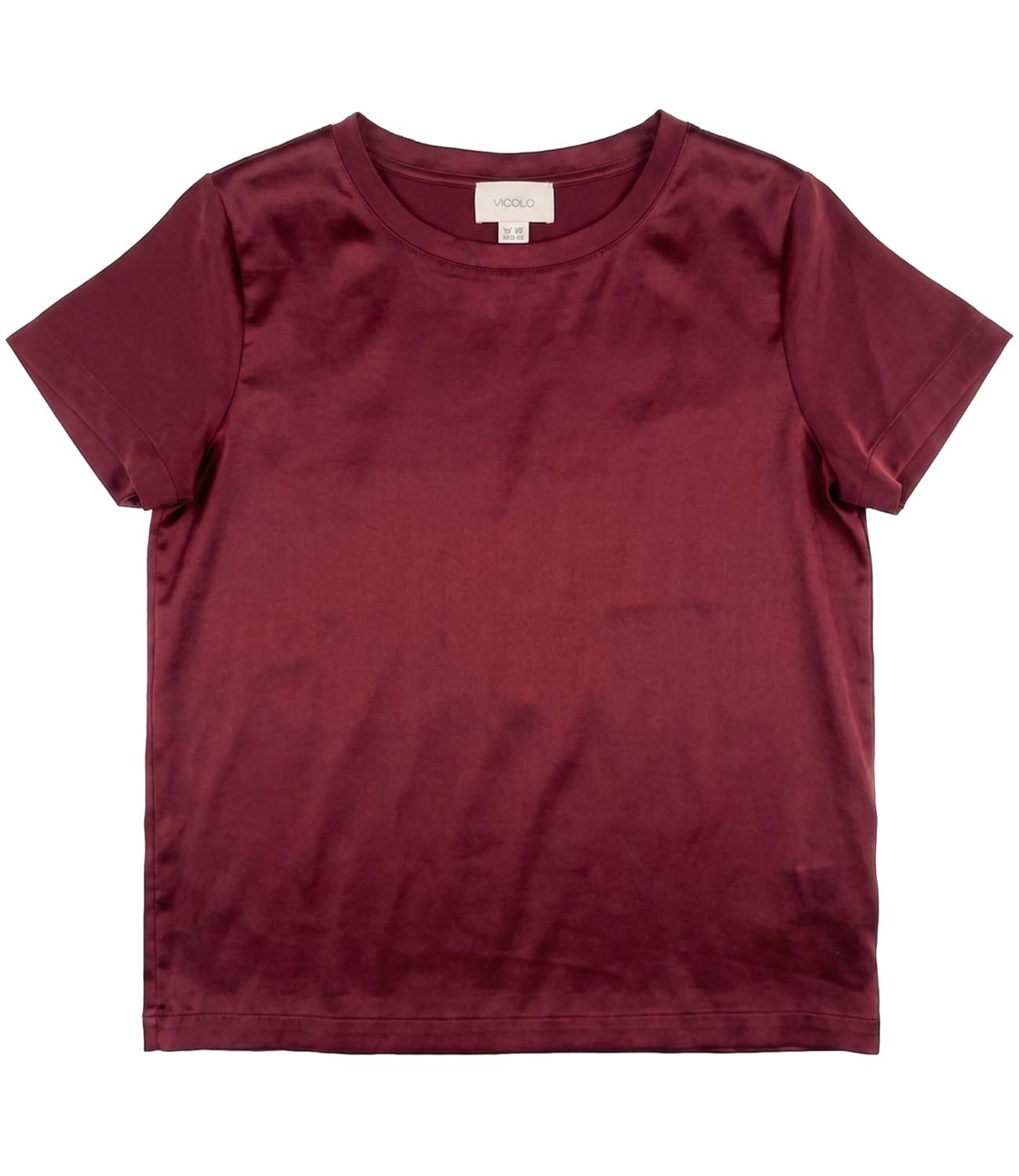 Vicolo T-Shirt da Donna - Vino - Tab0083