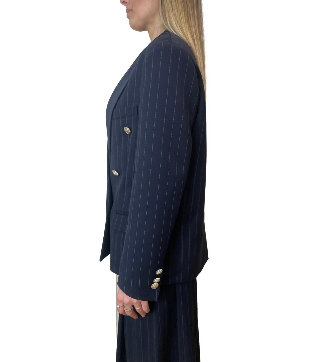 Vicolo Giacca Doppiopetto Blu Donna