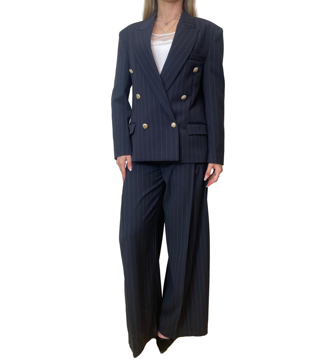 Vicolo Giacca Doppiopetto Blu Donna