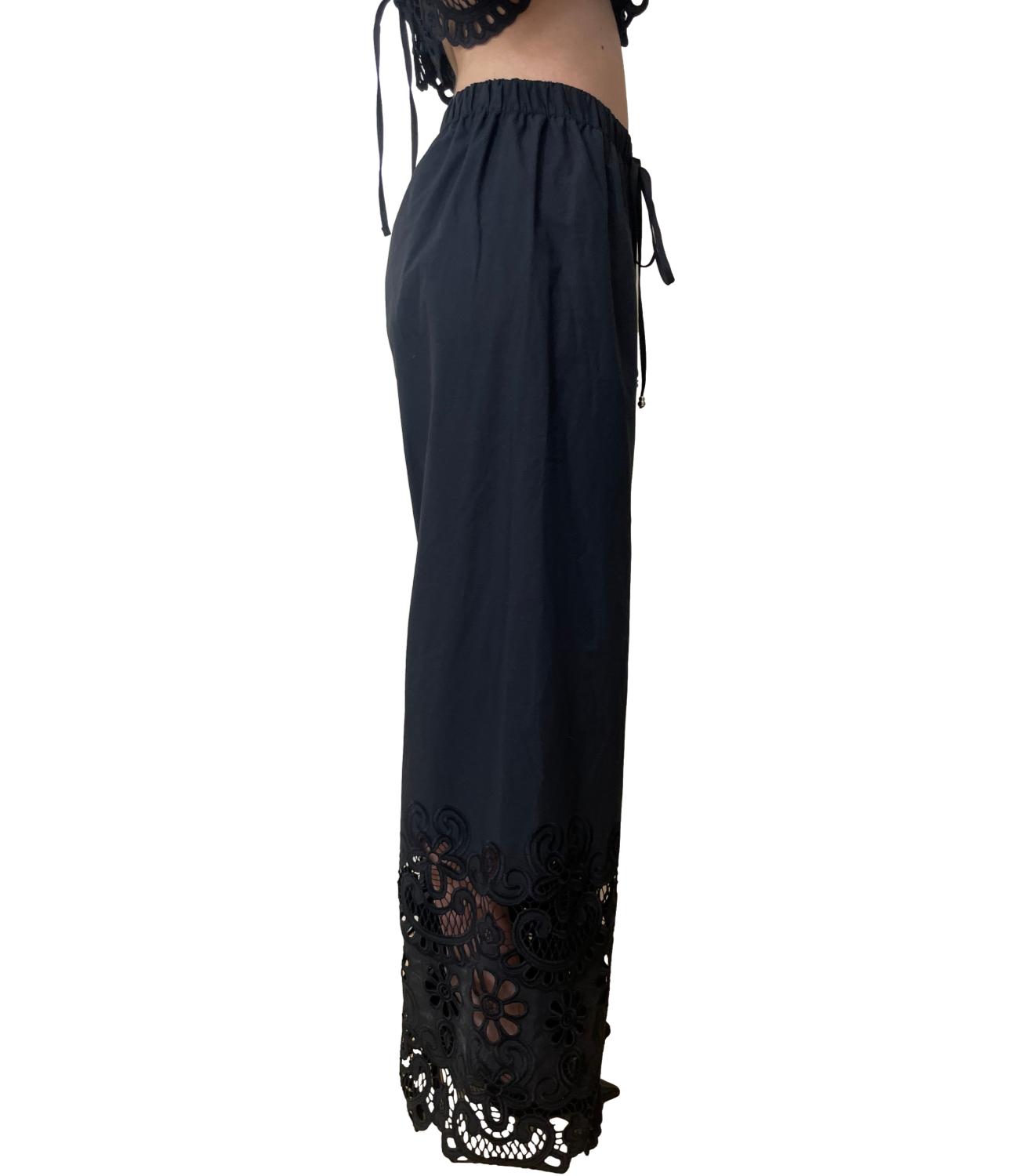 Vicolo Pantalone Pizzo Nero Donna