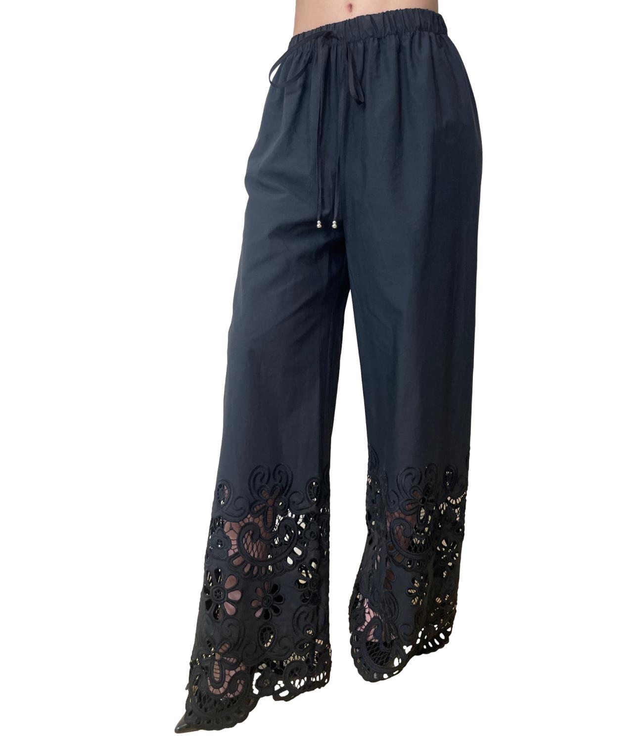 Vicolo Pantalone Pizzo Nero Donna