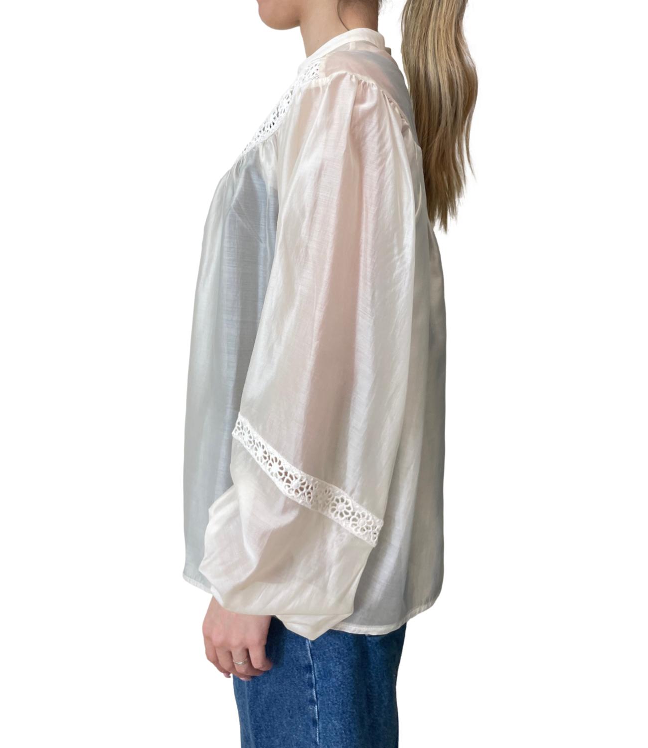 Vicolo Camicia Ricamata Beige Donna