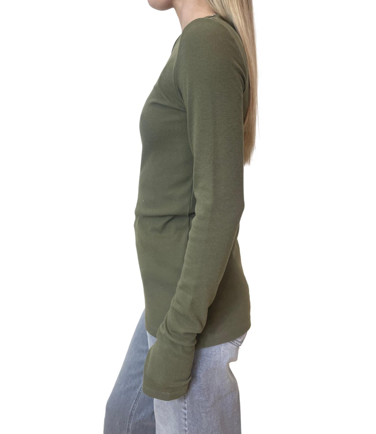 Vicolo Top C/Manicotti Verde Donna