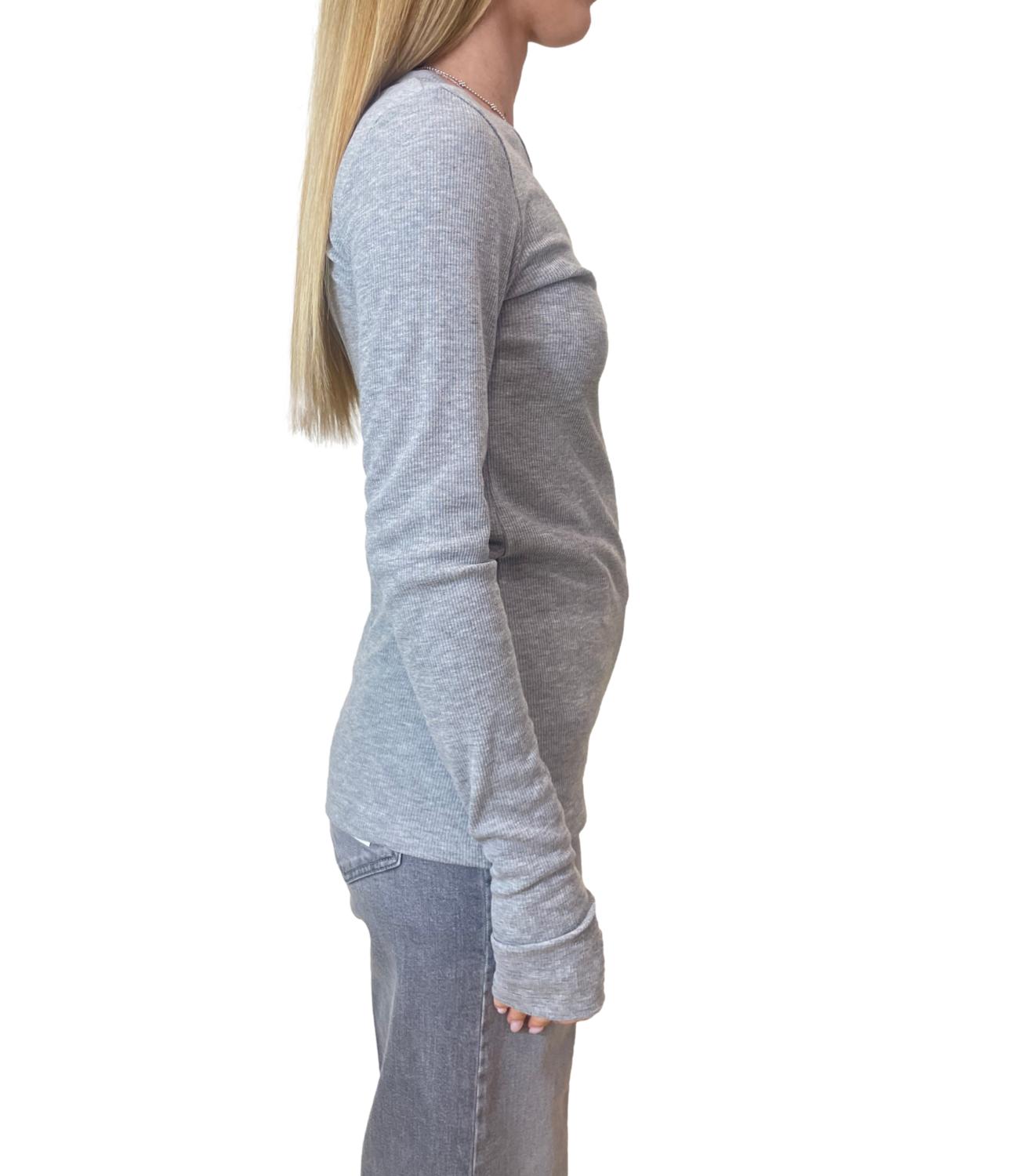 Vicolo Top C/Manicotti Grigio Donna