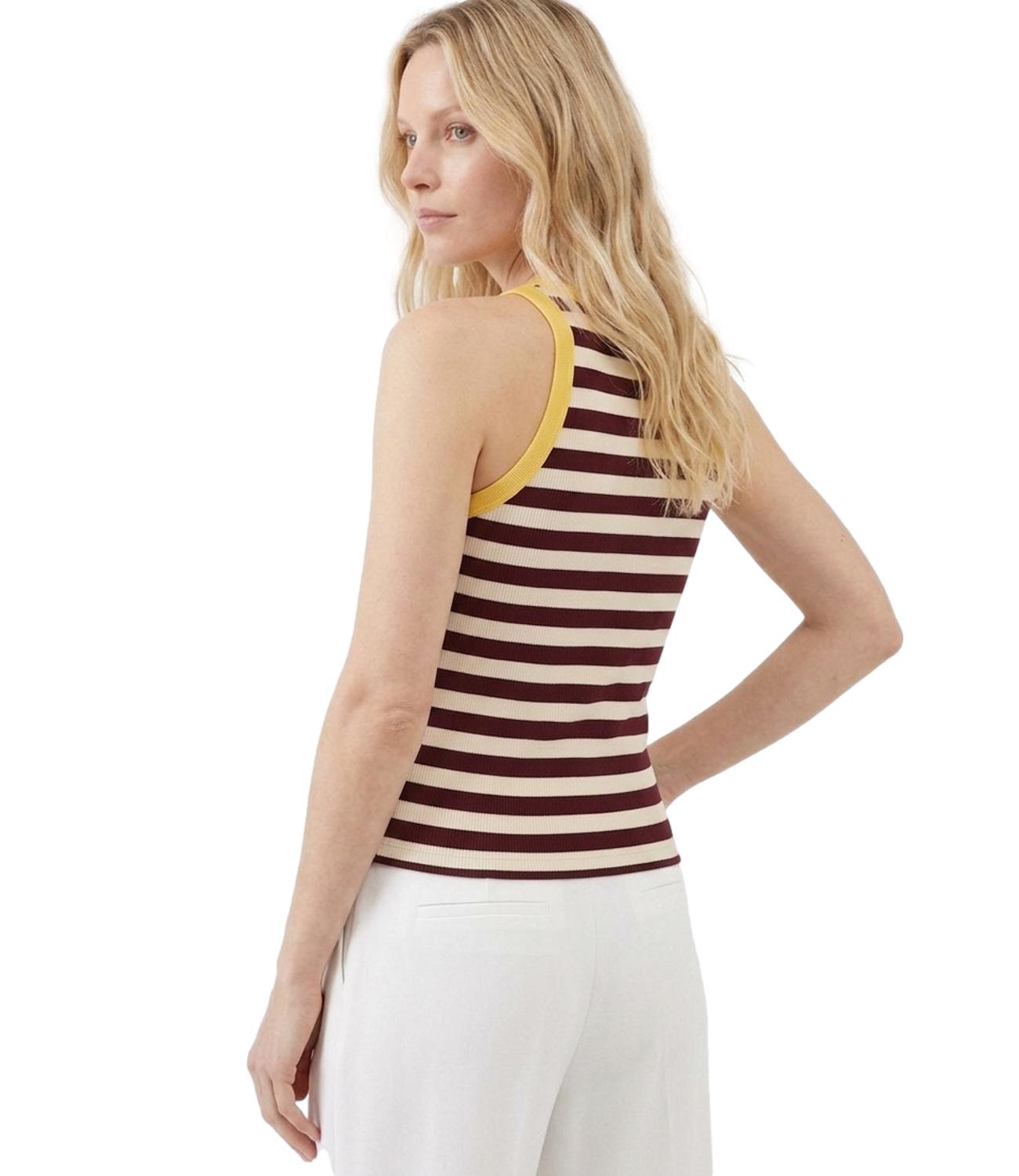 Vicolo Top da Donna - Bianco/giallo - Uab0418