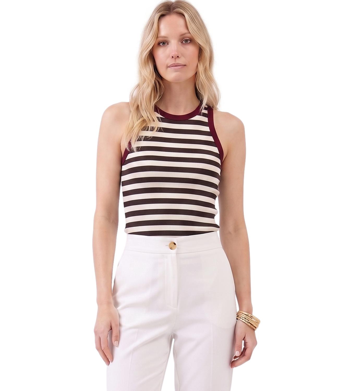 Vicolo Top da Donna - Marrone/bordeaux - Uab0418