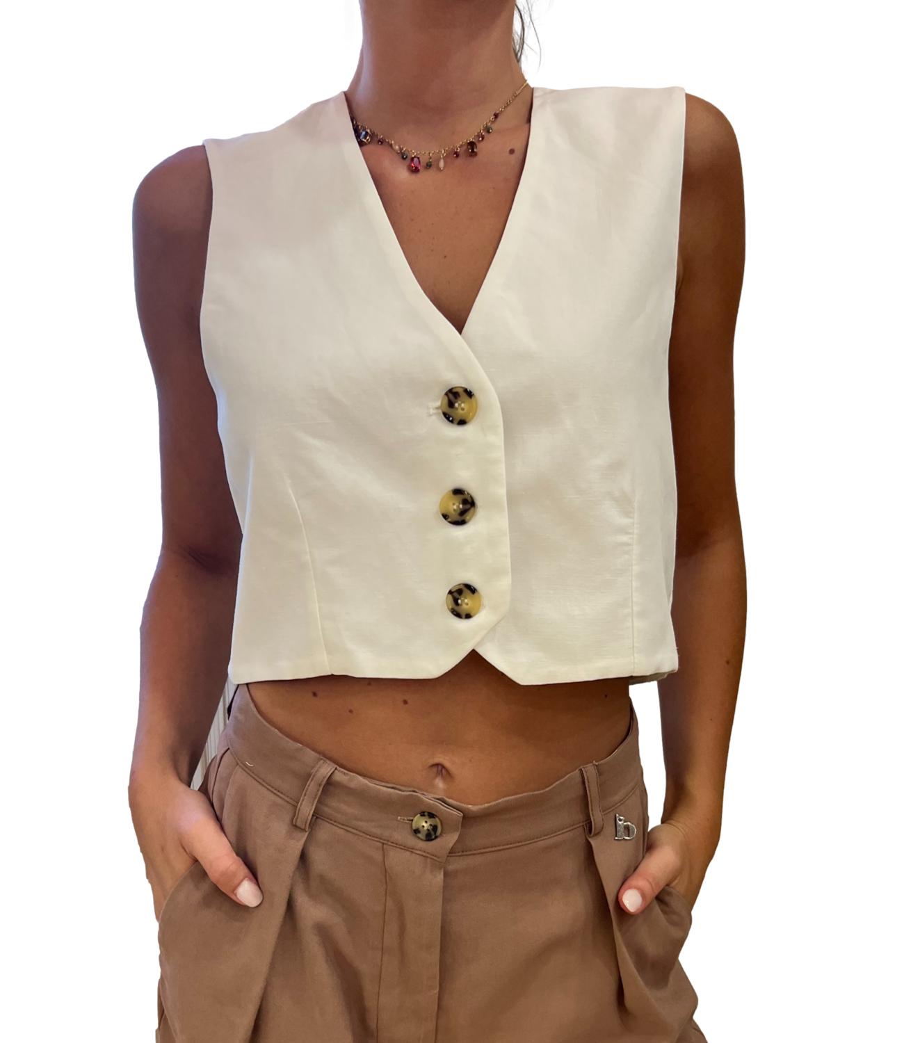 Dixie Gilet Bianco Donna