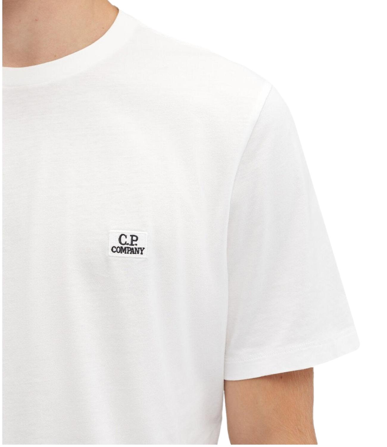 Tshirt bianca CP Company Jersey logo