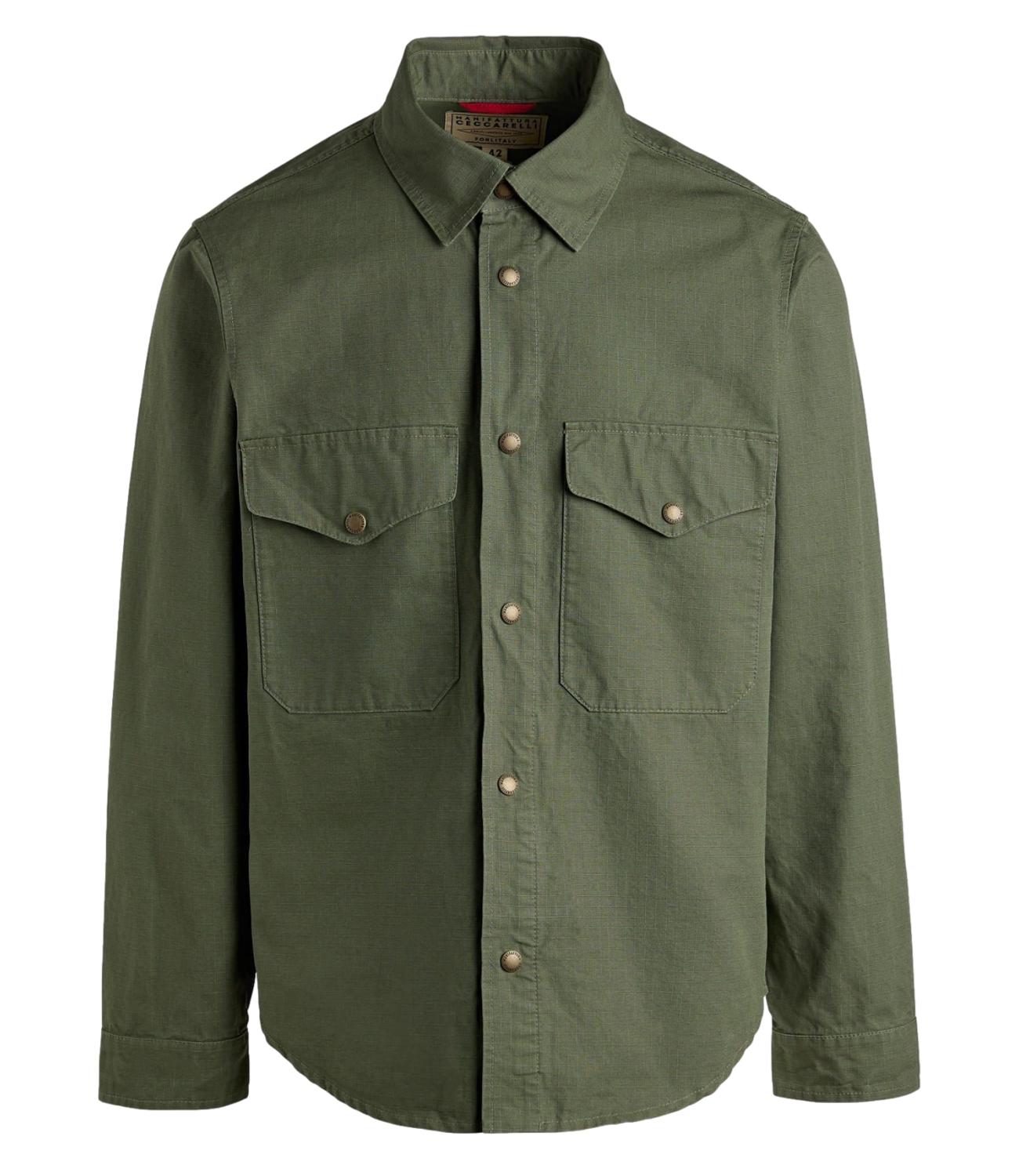 Manifattura Ceccarelli camicia country shirt verde